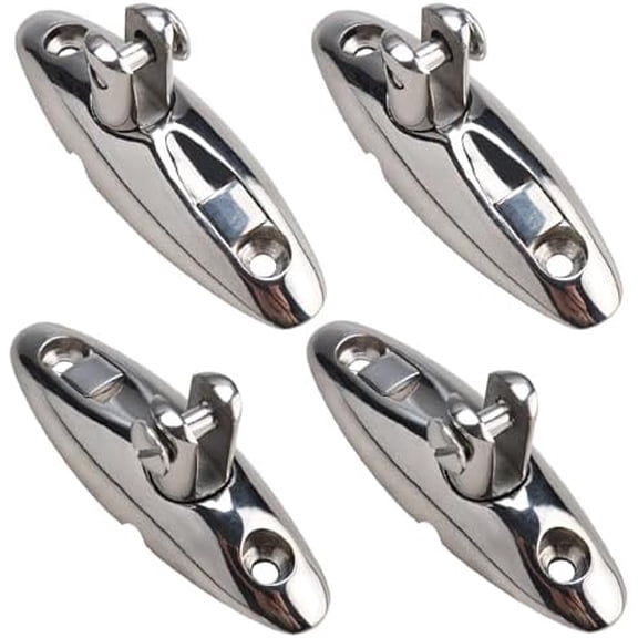 3.6in 4pcs Boat Bimini Top Swivel Hinge,316 Stainless Steel Deck Side Mount Quick Release Hinge,360 Degrees Hinge for Boat Yacht$$Watercraft
