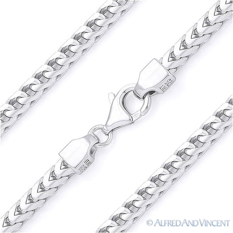 Sterling Silver Figaro Chain In Men 5.5mm Figaro / Figaroa Link Italian Chain Bracelet in .925 Sterling Silver 8\
