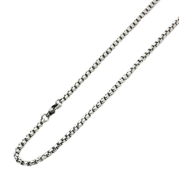 3.6mm Stainless Steel Chain Necklaces Round Box Chain ( Available Length 18", 20", 22", 24")