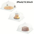 3/6pcs Deluxe PopUp Mesh Food Covers Collapsible, Breathable, and