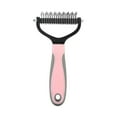 thumbnail image 1 of 3.7*5.9 Inch Pet Grooming Brush and Metal Comb Combo, Cat Brush Dog Brush for Shedding, Undercoat Rake for Dogs Grooming, Dematting Deshedding Brush Dogs Shedding Tool for Long matted Haired Pets, 1 of 8