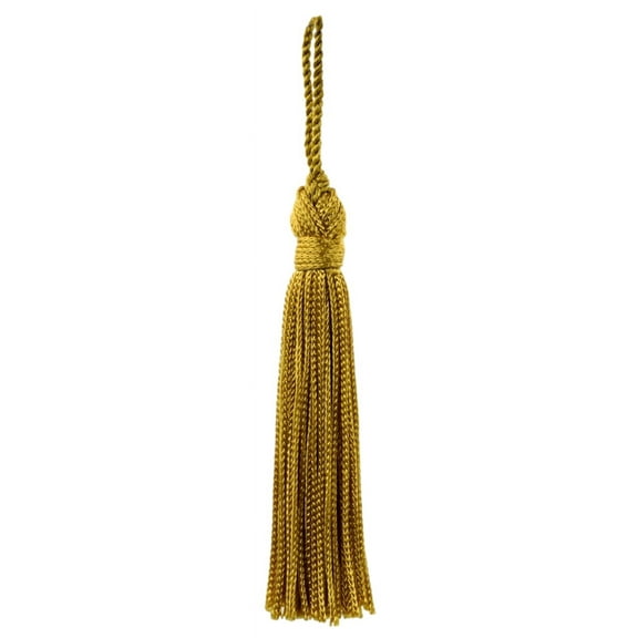 3" (7.5cm) Basic Chainette Tassel | Craft Tassel # RT03,, Brass Gold #D05 (Dark Yellow Gold) Set of 10