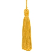 3" 7.5cm Basic Chainette Tassel | Craft Tassel # RT03,, Flag Gold #FG Bright Yellow Gold Set of 10