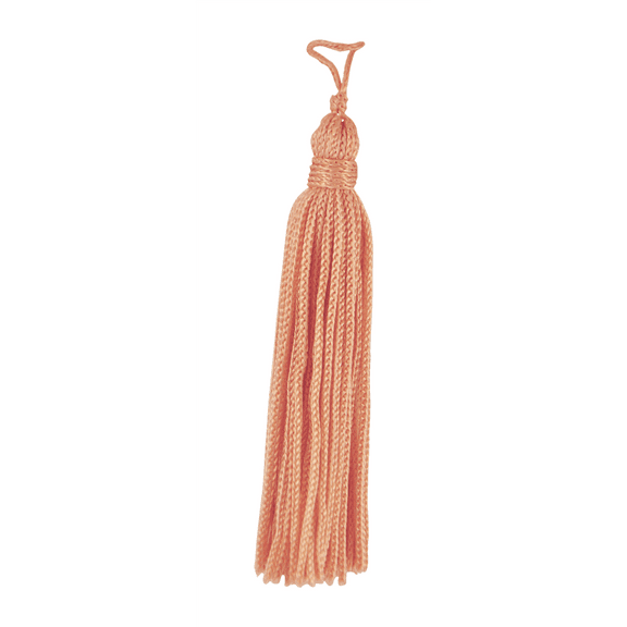 3" (7.5cm) Basic Chainette Tassel | Craft Tassel # RT03,, Light Salmon Orange #E16 (Light Peach) Set of 10