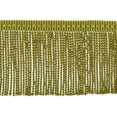 thumbnail image 1 of 3" (7.5cm) Basic Trim Collection Thin Bullion Fringe Trim with Fancy Woven Gimp Header # BFTC3,, Dark Olive Green #9628 (Dark Yellow Green) Sold By The Yard (36"/3 ft/0.9m), 1 of 1