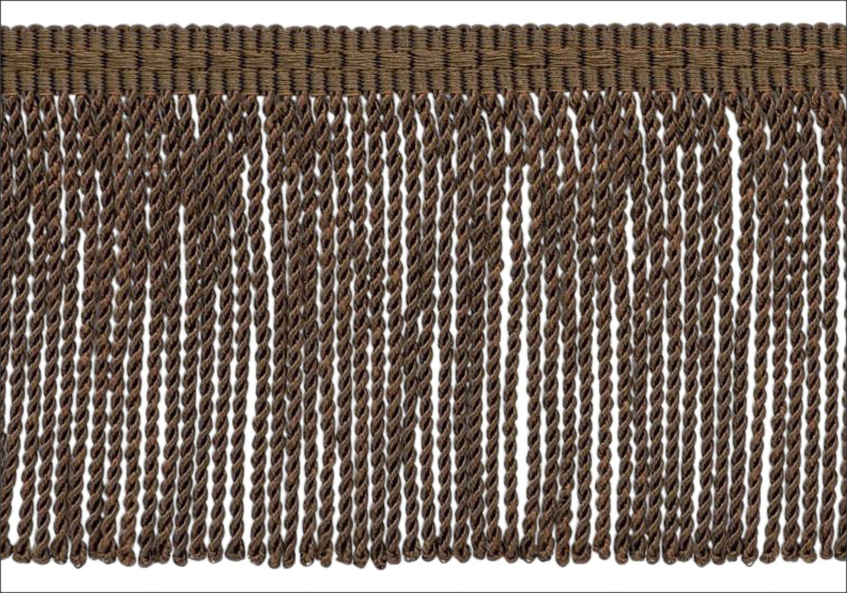 DÉCOPRO 3 Basic Trim Solid Collection Satiny Bullion Fringe Trim # BFS3, Espresso Brown #E29 (dark Brown) Sold by the Yard (36/3 Ft/0.9m) - Ireland