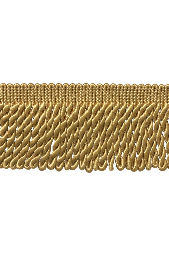 3" (7.5cm) Basic Trim Solid Collection Satiny Bullion Fringe Trim # BFS3,, Antique Gold #C4 (Dark Yellow Gold) 7 Yards (21 ft/6m)