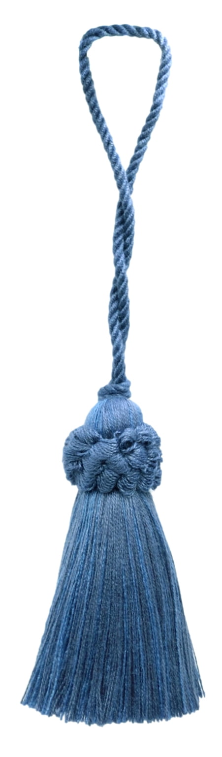 French Blue Craft Tassels - 3 Inch Set Of 2 Rayon Tassels For Home Decor