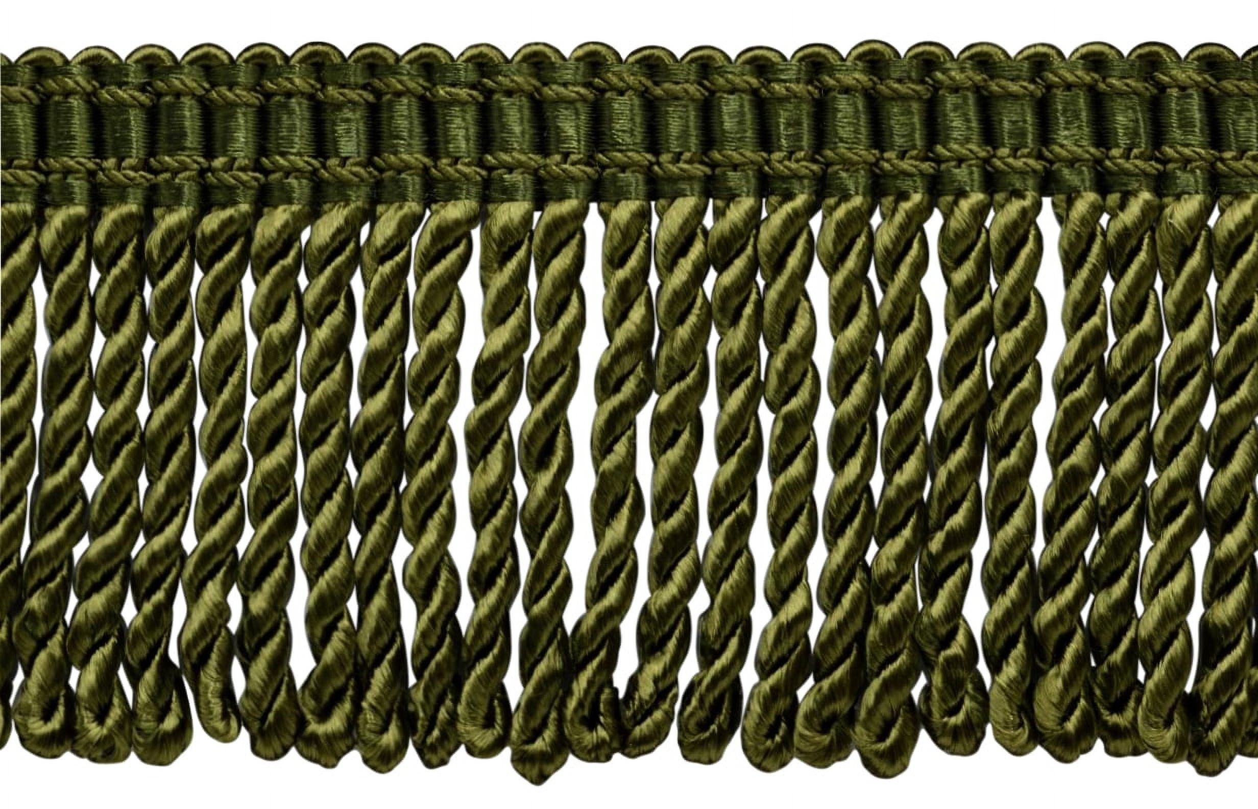 DecoPro Frangia Verde Kelly Per Tende E Cuscini, Bordura Decorativa 6,3 Cm, Confezione Da 9,1 Metri, Stile Ef25 Color 182