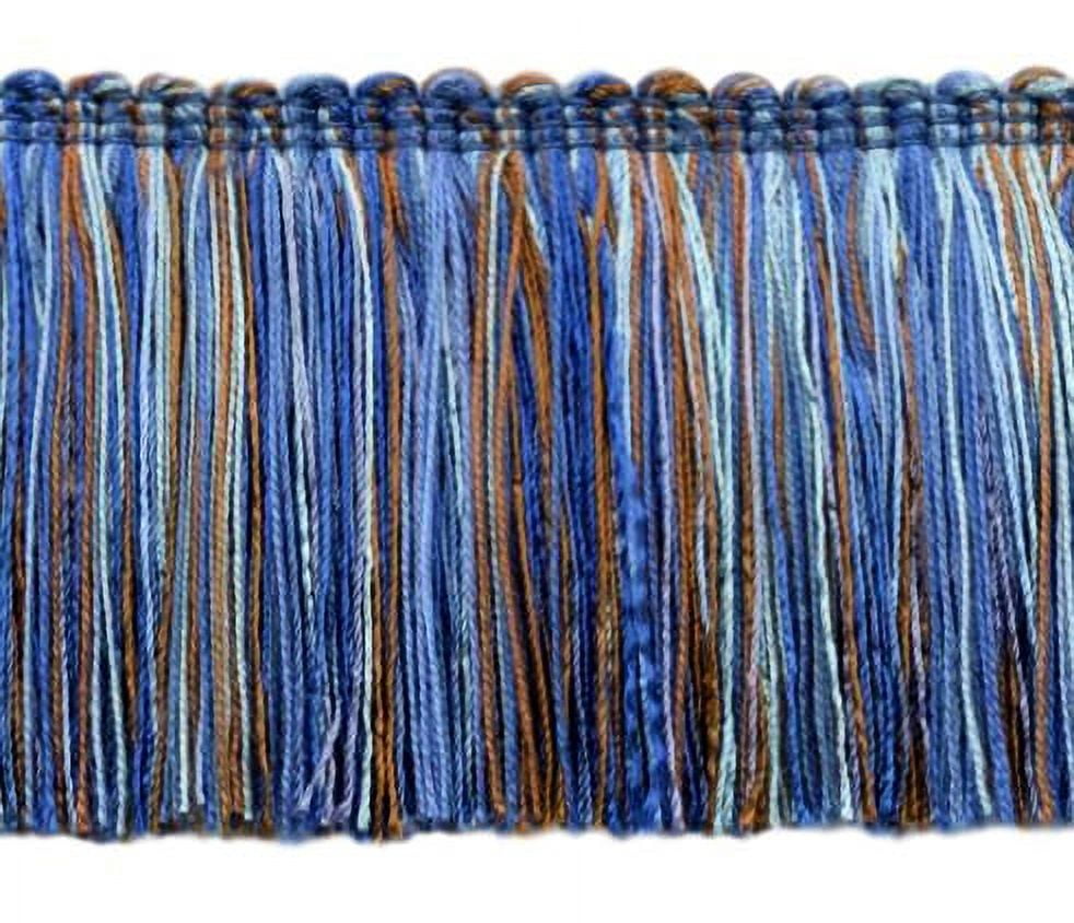 Tapis Marocain Marrakesh, Franges, Géométrique, Bleu, 75x57 Pouces, Bon état