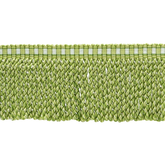 3" (7.5cm) Marrakesh Collection Bullion Fringe Trim with Fancy Woven Header # BFRW3,, Cabbage Green #VL11 (Forest Green, Olive Green, Yellow Green) Sold By The Yard (36"/3 ft/0.9m)