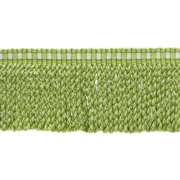 3" (7.5cm) Marrakesh Collection Bullion Fringe Trim with Fancy Woven Header # BFRW3,, Cabbage Green #VL11 (Forest Green, Olive Green, Yellow Green) 5 Yards (15 ft/4.5m)