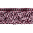 thumbnail image 1 of 3" (7.5cm) Marrakesh Collection Bullion Fringe Trim with Fancy Woven Header # BFRW3,, Holly Red #VL01 (Wine Red, Pine Green, Pure White) 18 Yards (54 ft/16.5m), 1 of 1