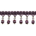 thumbnail image 1 of 3" (7.5cm) Noblesse Collection Beaded Tassel Fringe Trim # BFH3,, Luscious Lavenders #2927 (Lavender Purple, Dark Purple, Light Purple) Sold By The Yard (36"/3 ft/0.9m), 1 of 1