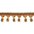 thumbnail image 1 of 3" (7.5cm) Noblesse Collection Victorian Style Tassel Fringe Trim # TFH3,, Rust Medley #07H (Copper, Olive Green) Sold By The Yard (36"/3 ft/0.9m), 1 of 1