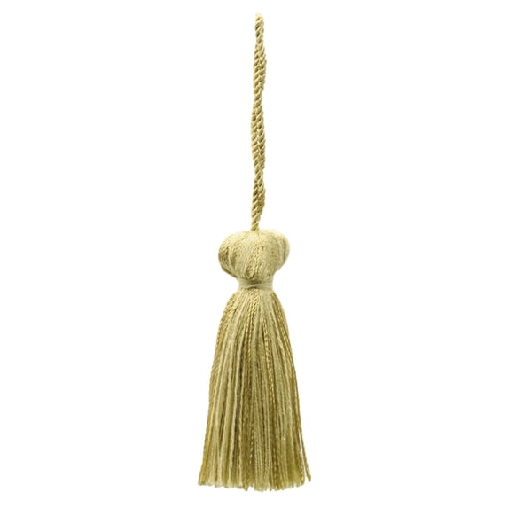 3" (7.5cm) Small Bell Tassel | Craft Tassel # BT3,, Light Gold #B7 (Light Yellow Gold) Set of 12