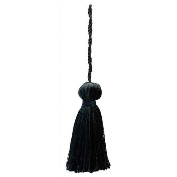 3" (7.5cm) Small Bell Tassel | Craft Tassel # BT3,, Pure Black #K9 (Jet Black) Sold Individually