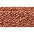 thumbnail image 1 of 3" (7.5cm) Veranda Collection Fancy Knitted Bullion Fringe Trim # BFV3,, Golden Red #VNT33 (Dark Red, Red Orange, Light Gold) Sold By The Yard (36"/3 ft/0.9m), 1 of 2