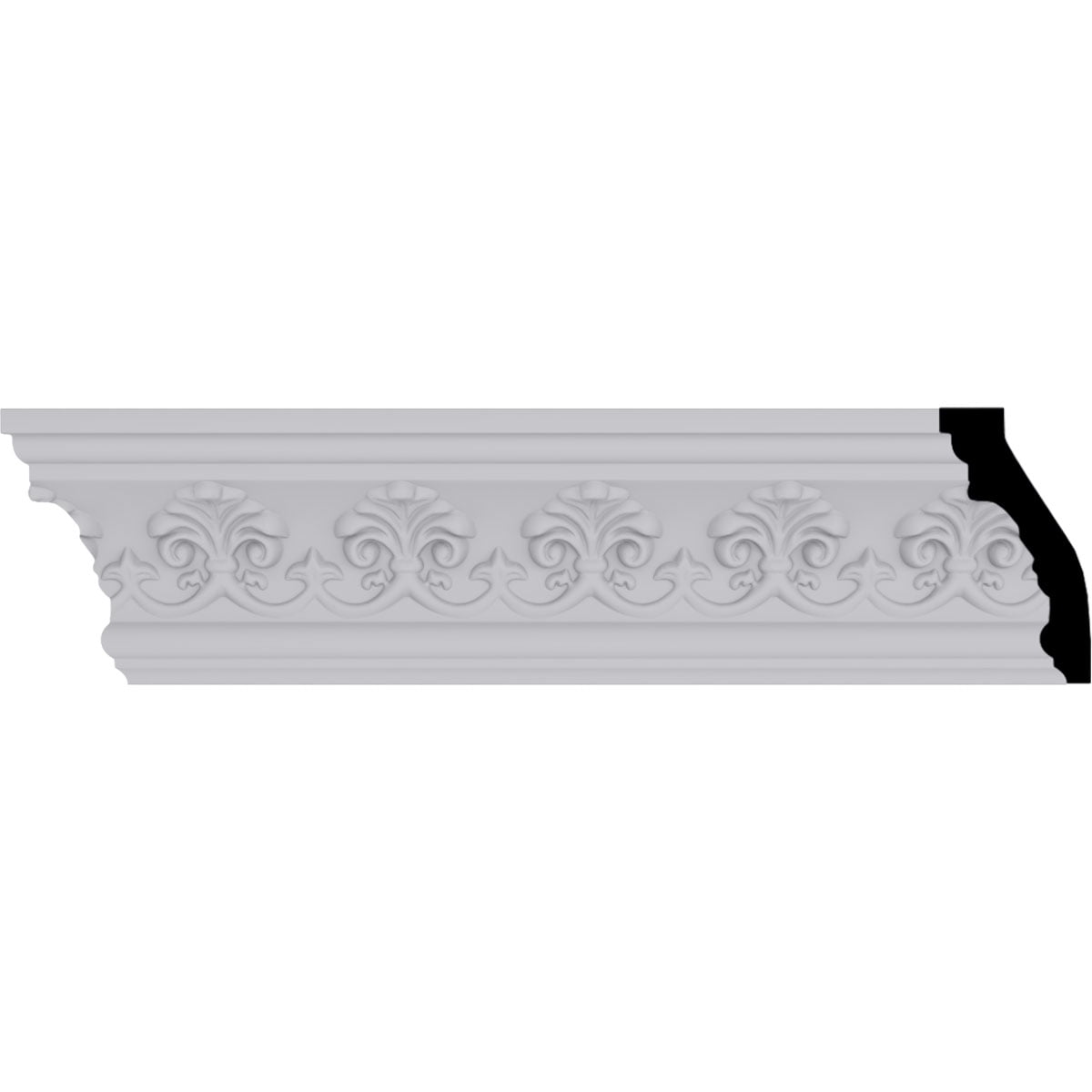 Hampshire 94.5" White Polyurethane Crown Molding