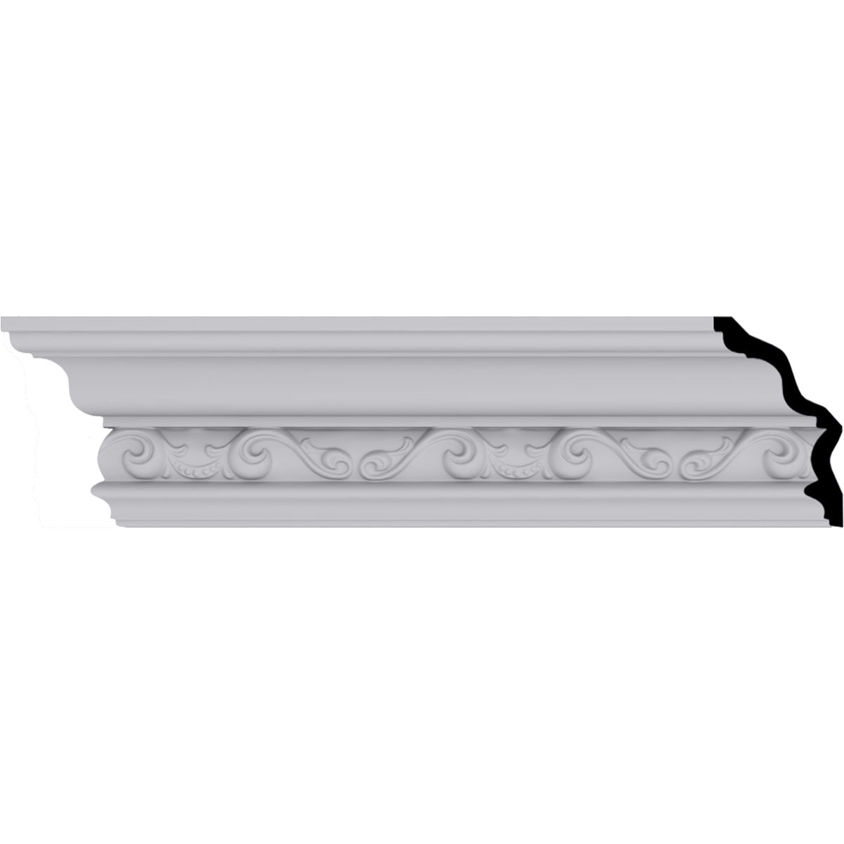 Caputo White Polyurethane Decorative Crown Moulding