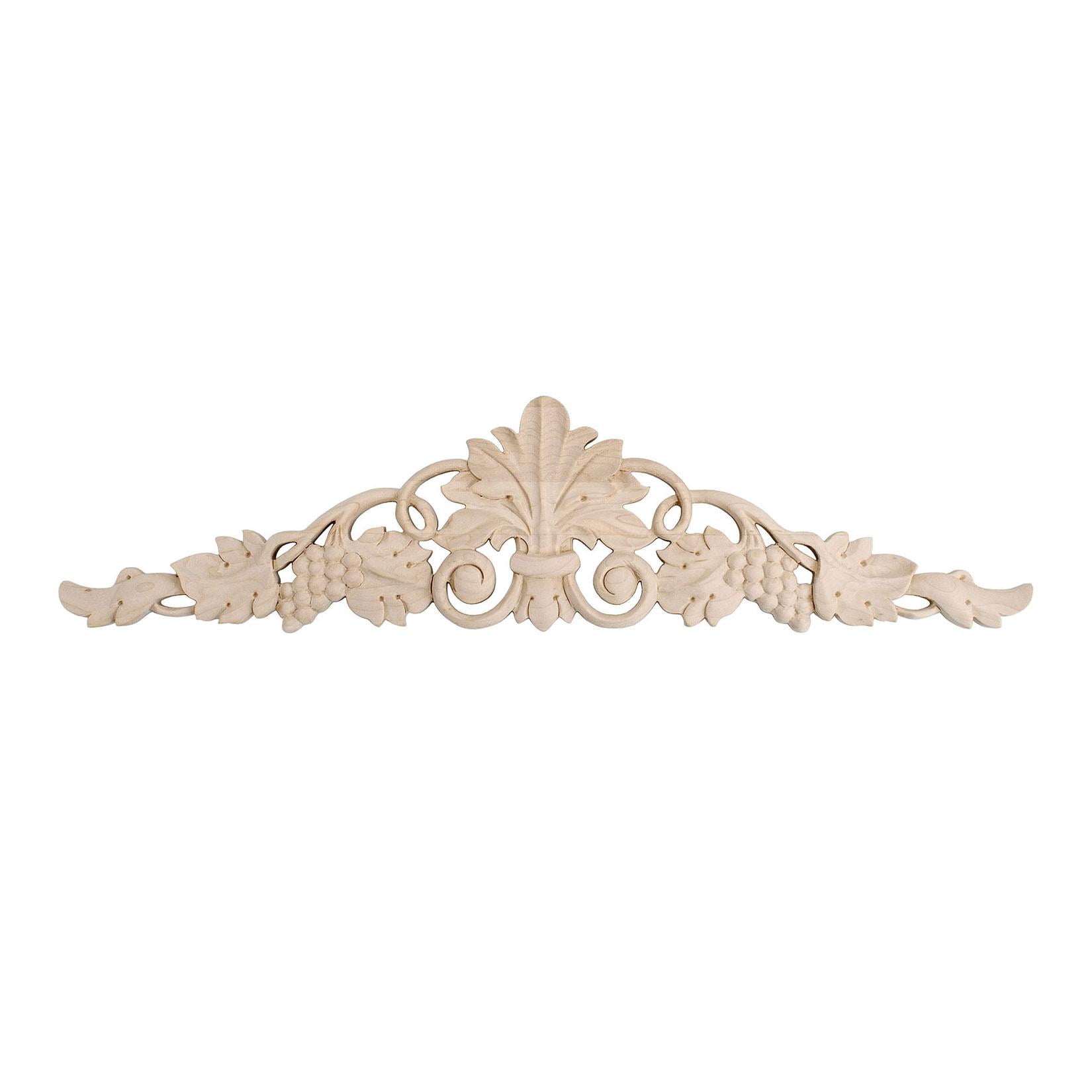 Unfinished Maple Grapevine Wood Applique Onlay