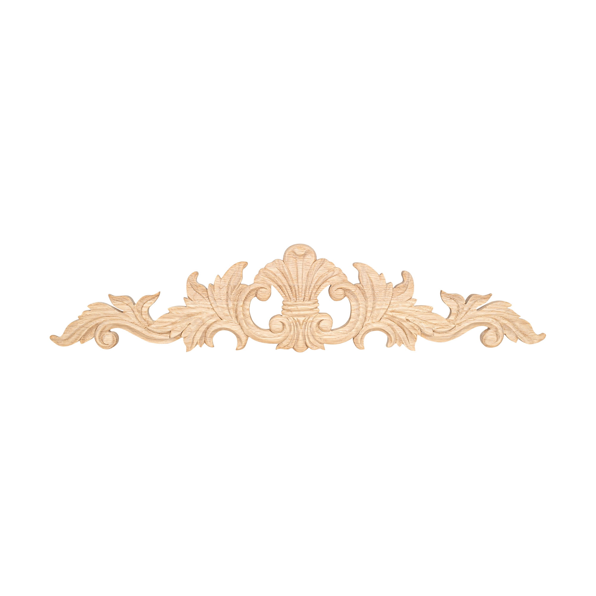 Hand Carved Red Oak Acanthus Wood Onlay Applique