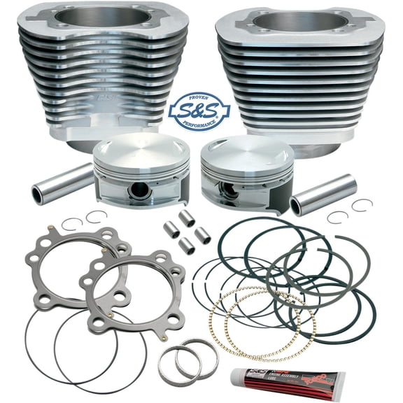 3 7/8in. Cylinder/Piston Kit for S&S 106in. Stroker - 10.5:1 Compression - Silver Powder-Coat