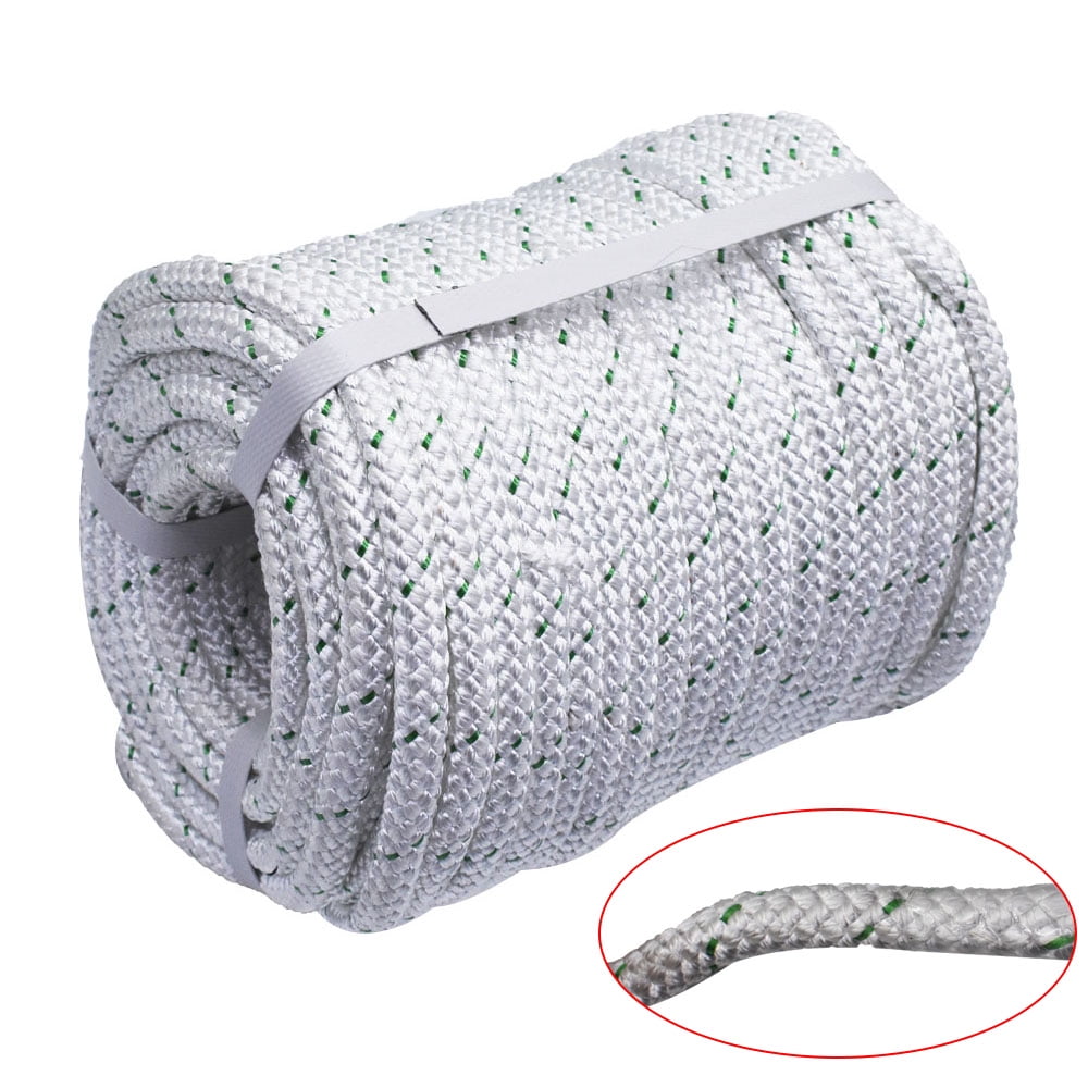 Strong Long Stretchy Cheap Rope 3/7 Inch x150 Feet Double Braid Polyester Rope 5900Lbs Heavy Duty Rope ...