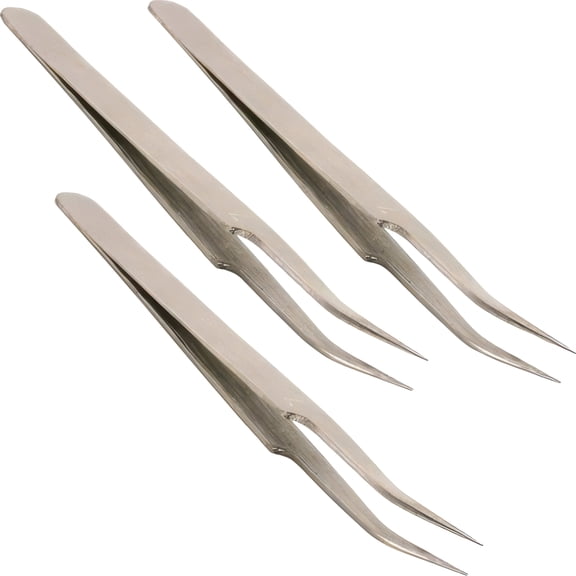 3 #7 Tweezers Jewelers Diamond Beading Gemstone Jewelry Pick Up Repair Tool