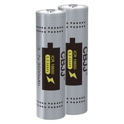 3.7 Volt 1 8 6 5 0 Rechargeable Battery Button Top 3500mAh Batteries for Flashlights, Headlamps, Doorbells, etc 2 Pack