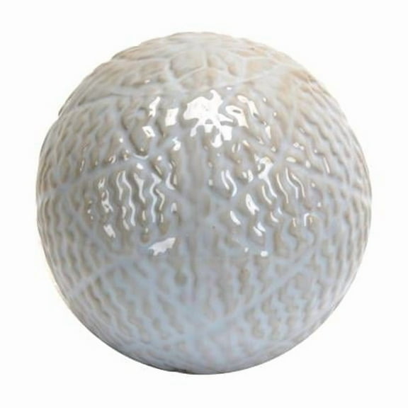 3.7 in. Decorative Ceramic Spheres, White