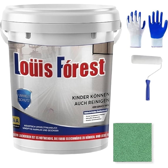 3.72 OZ Epoxy Colored Sand Floor Paint, Self Leveling Epoxy Floor Paint, Imitation Marble Paints for Home Workshop Cement Floors Paints Outdoor Non-Slip and Wear-Resistant(Green)