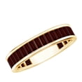 thumbnail image 1 of Rosec Jewels Natural Garnet Eternity Ring for Women - AAA Quality - Baguette Garnet Wedding Anniversary Ring - with Jewelry Box, 14K Yellow Gold, US 8.00, 1 of 7