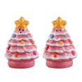 thumbnail image 1 of Mr. Christmas Nostalgic Ceramic Tree Salt & Pepper Shakers - Pink, 1 of 5