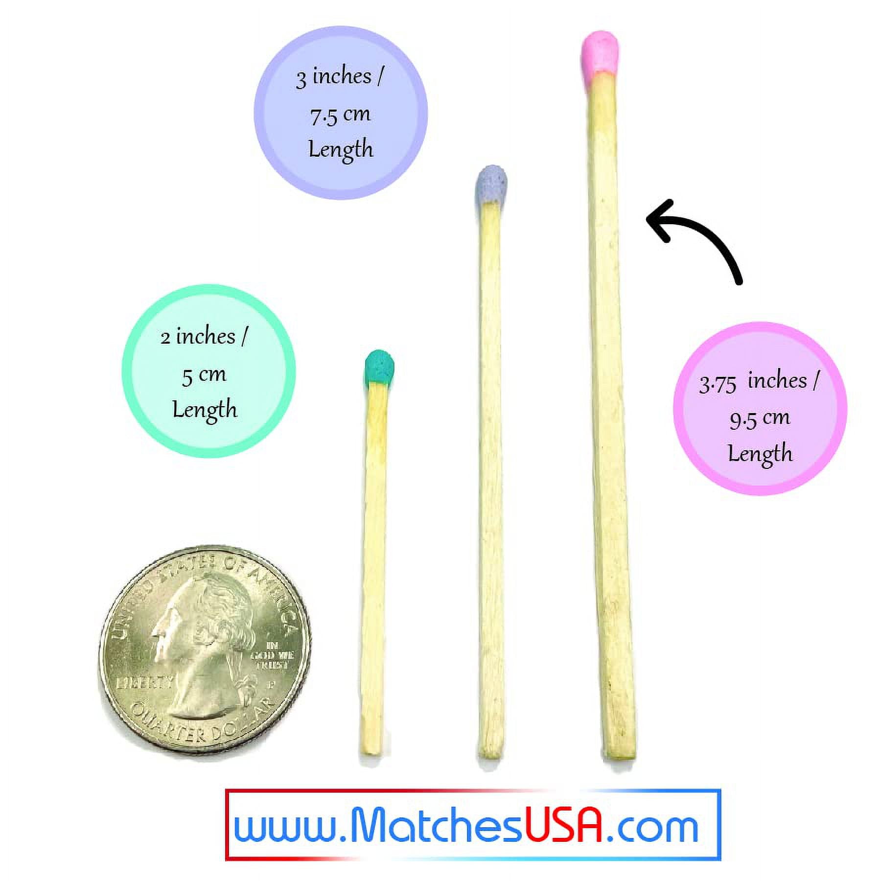 3.75" White Color Matches (100 Count) Plus Free Striker!!! Long Decorative Wood Match Sticks