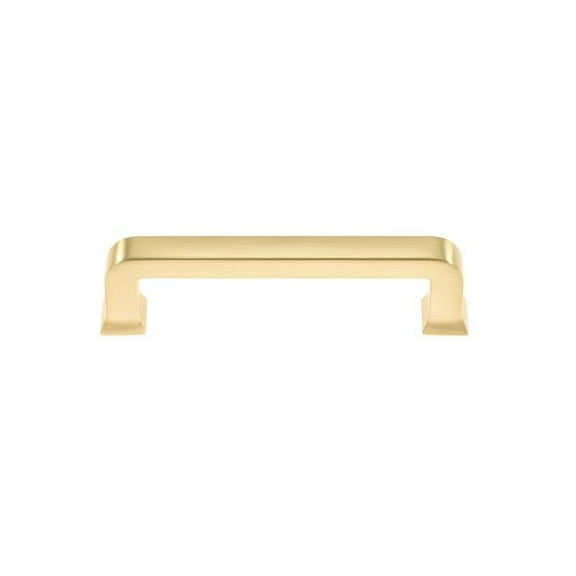 3.75 in. Center to Center Zinc Cabinet Pull, Brushed Brass