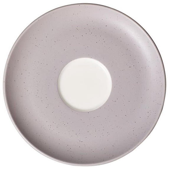 3.75 in. Hamptons Speckle & Porcelain Saucer, Gray, White & Espresso