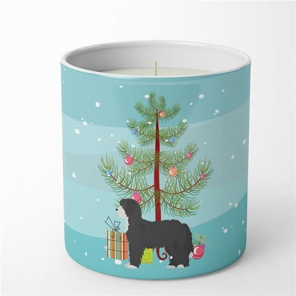 3.75 x 3.25 in. Unisex Black Sheepadoodle Christmas Tree 10 oz Decorative Soy Candle