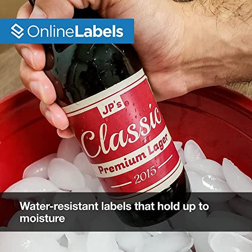 3.75 x 3 Waterproof Beer Bottle Labels (Inkjet Printers Only) Pack of