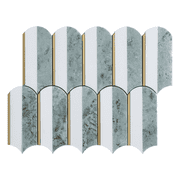 3.75 x 6 Marble Mosaic Wall & Floor Tile - Case (10 Sheets)