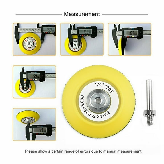3'' 75Mm& Backing Pad Sanding Polishing Disc with Drill Attachment