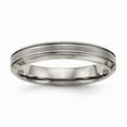 thumbnail image 1 of 3.75mm Titanium Polished Grooved Comfort Back Ring - Size 11, 1 of 2