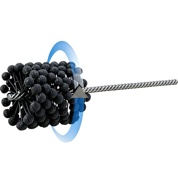 3" (76.2mm) Flexible Cylinder Hone Tool, 240 Grit Silicon Carbide Engine Brake Cylinder Deglazer & Bore Refinishing Brush, Ball Abrasive for Honing, Deburring & Cross-Hatching Use on 2.75-3inch Bore
