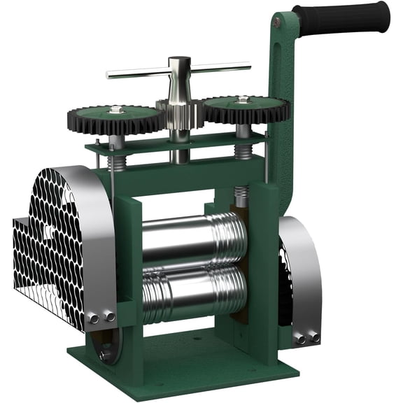 3"/76 mm Manual Rolling Mill Jewelry Rolling Mill Machine Press Tool 3:1 Gear Ratio Jewelry Combination Rolling Machine Gold & Silver Sheet & Wire Roller