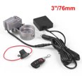 thumbnail image 1 of 3'' 76mm Electrical Exhaust Control Valve Sets Worm Valve CLOSED Style + Remote, 1 of 5