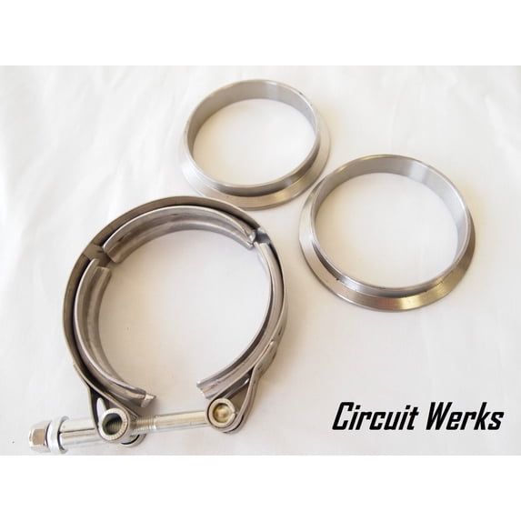 3" / 76mm V-Band Clamp & Flange Kit for Custom Exhaust Front Pipe Turbo Mid Pipe