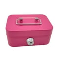 thumbnail image 1 of 3.78 X2.28 Inch Metal Cash Box with Lock - Sesolution Money Organizer, Friend-safe Piggy Bank, Portable Handle for Valuables, Home Office Toy Storage, 1 of 5