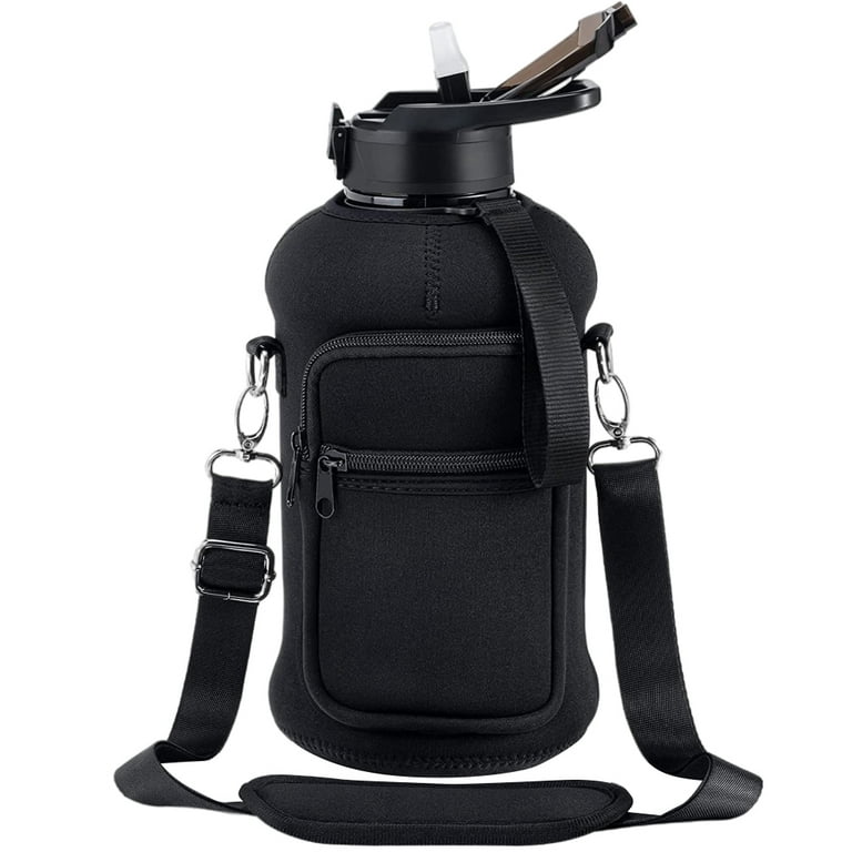 Nuovoware Water Bottle Carrier Bag Fits Stanley Flip Straw Tumbler, 30oz Bottle Pouch Holder with Adjustable Shoulder Strap, Neoprene Water Bottle