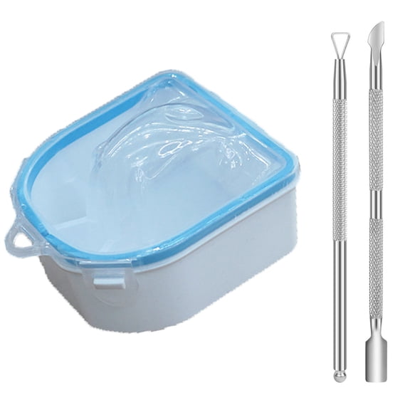 3/7Pcs Soak Off Bowl Nails Soaking Bowl Dip Powder Remover Tools Cuticle Pusher Peeler Nails File Buffer Manicure Bowl