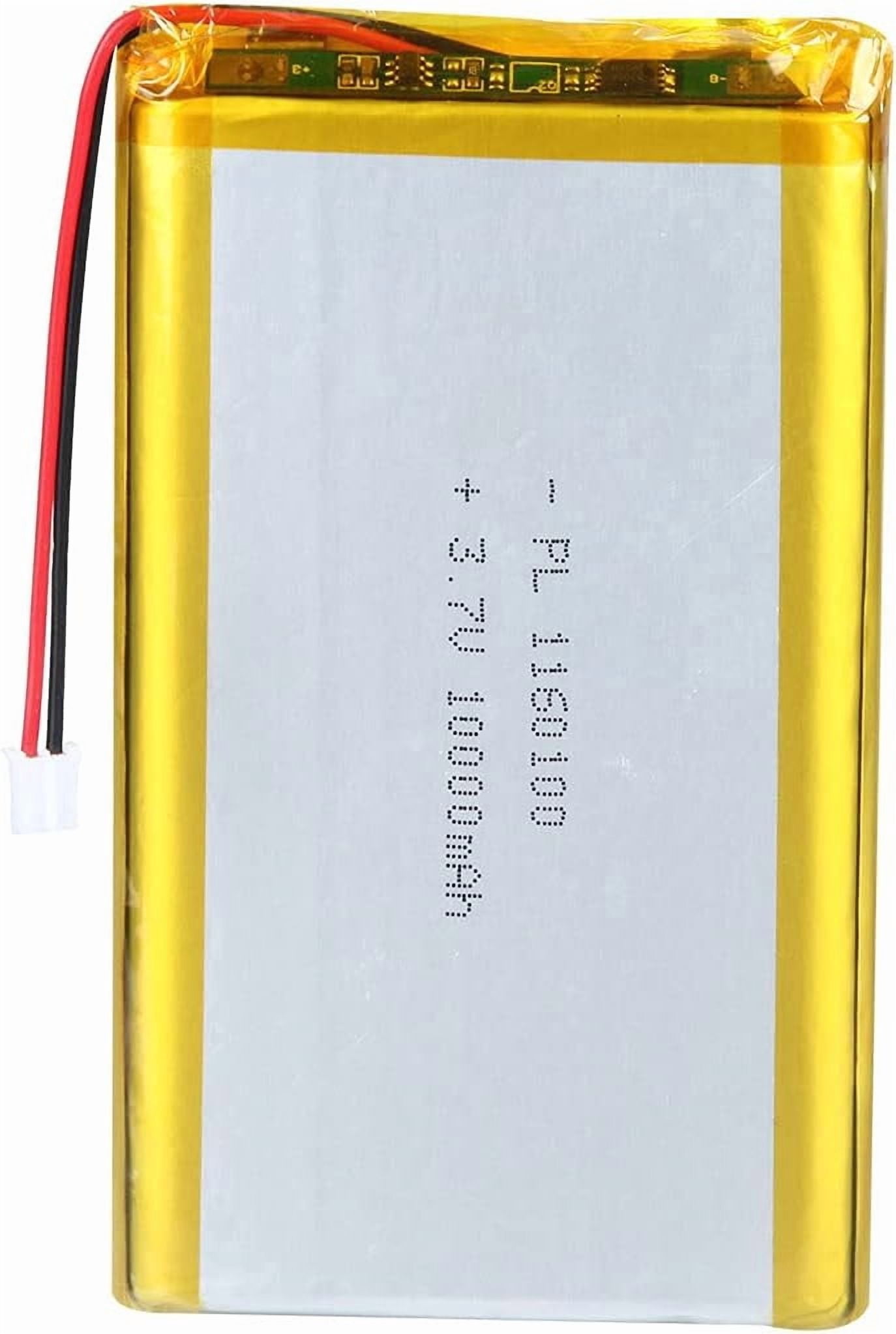 3.7V 10000mAh 1160100 Lithium Polymer Ion Rechargeable Lipo Battery with PH 2.0mm Pitch Connector